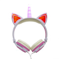 Grosir LED menyala Headphone Telinga Kucing Unicorn
