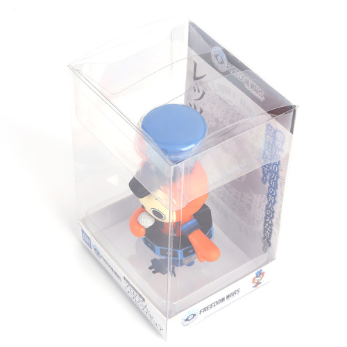 High quality transparent clear plastic soft crease folding box packaging with inner tray for toy