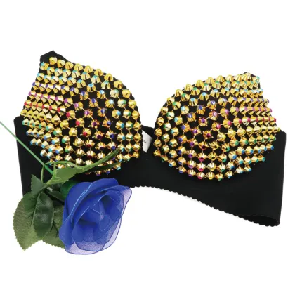 Custom Handmade DIY Rivets Bra for Belly Dance