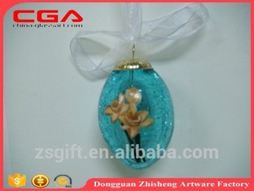 Guangdong Factory wholesale hanging glass ornaments glass egg design decorations Easter gifts