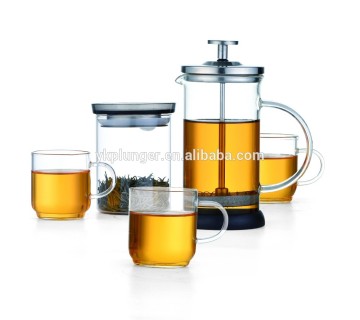 2017 hot selling heat resistant borosilicate glass teapot glass tea set