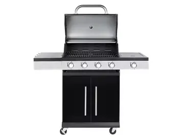 Outdoor Garden Large Gas Grill with Side Burner Charcoal Smokeless BBQ Grill