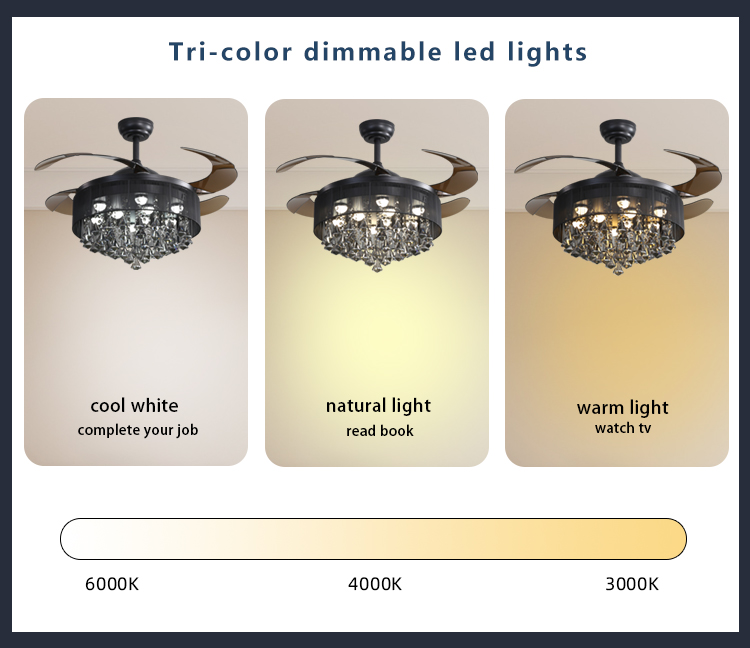 Air Circulation Retractable Ceiling Fan