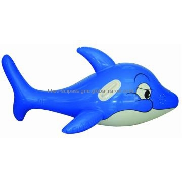 Blue PVC Dolphin Inflatable Rider