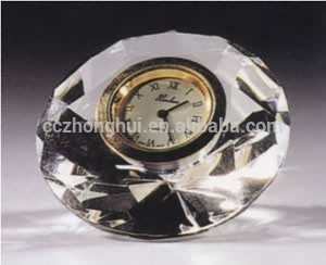 2016 Fabulous and transparent crystal clock in elegant design