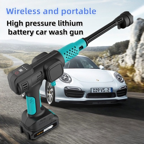 48V Lithium Battery Cordless High-Pressure Water Gun with LCD Control