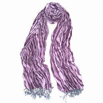 100% Viscose knitted scarf, made of viscose, OEM orders are welcome