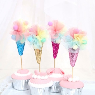 Eiscreme -Kuchen -Dekoration: Vierfarbige Sommer Cool Cake Topper - Factory Direct Sales Sales