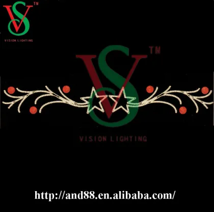 LED Christmas Motif Cross Street Light with Fancy Motif Light Decoration Street Motif Light