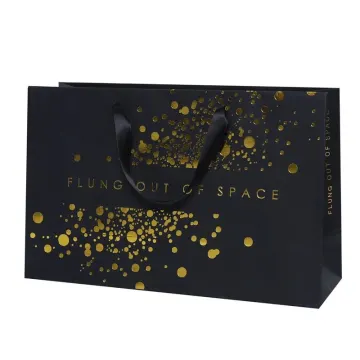 Luxury Shopping Bag With Gold Foil Stamp