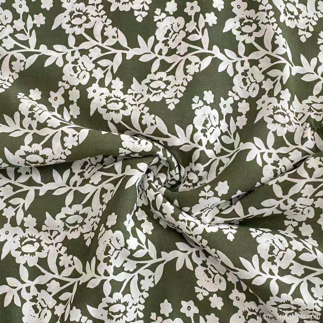 Phổ biến 45S dệt 100%Rayon Vibrane Floral Fabric