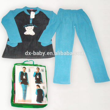 Warm Women's Sleep loose and comfortable Wear Size S-M-L-XL Lady Long-Sleeve Pajamas with polar fleece