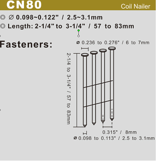 Crate, Pallet & Box Assembly Siding,decking and sheathing Industrial Coil Nailer