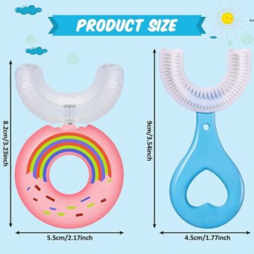 Kids U Shaped Toothbrush with Silicone Brush