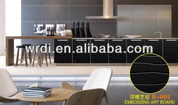 Black embossed art grain board