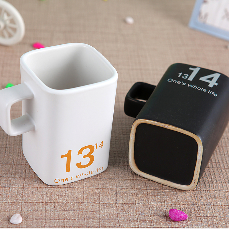 White and Black Coffee Mug