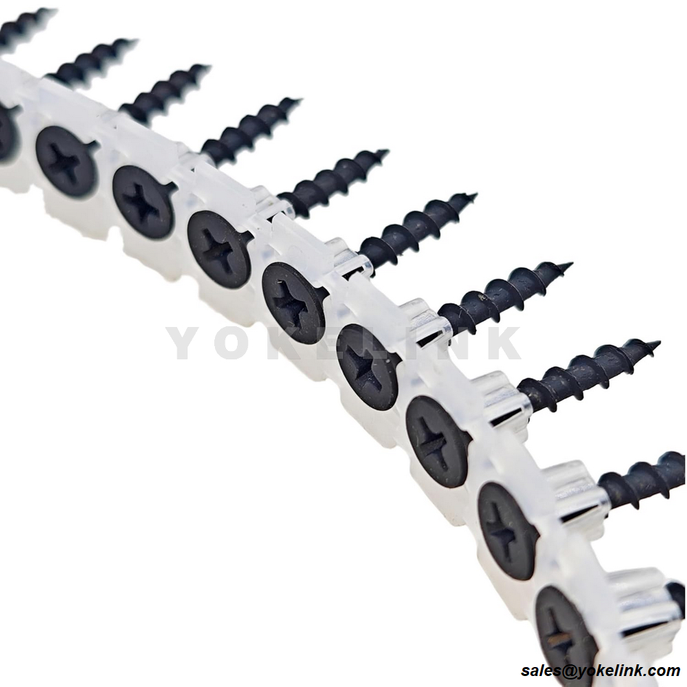 M3.5 M3.9 fekete durva/finom menetes sorba rendezett gipszkarton csavarok 25mm 35mm 65mm