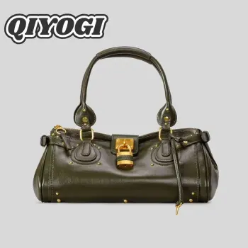Autumn Winter New Vintage Versatile Lock Bag Rivet Pillow Bag Millennium Handbag Commuter Women's Bag Trendy