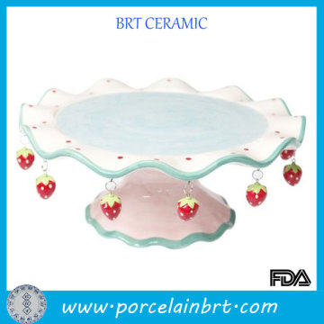 Candy color strawberry laciness stands for cake