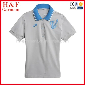 Fitted 100% cotton womens white polo shirt