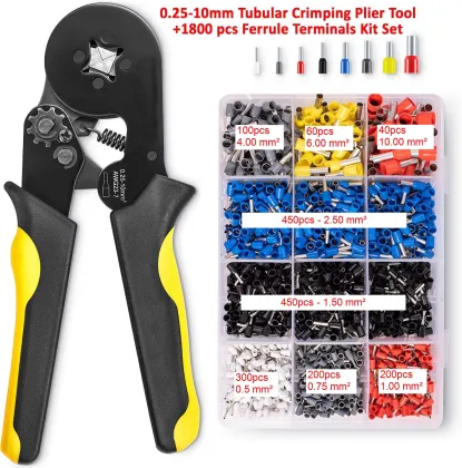 Comprehensive Electrician Tool Set: Wire Stripping Pliers, Crimping Pliers, Wire Stripper, and Side Cutters