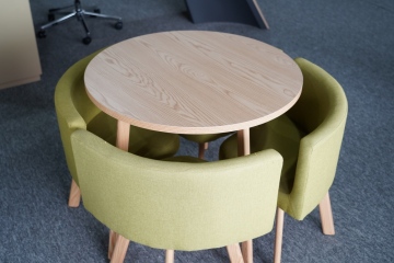 Casual Round Office Discussion Table Set