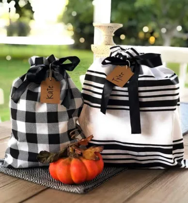 eco friendly drawstring cotton gift bags
