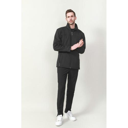 Veste d'ouverture zippée de coquille douce-coquille pour hommes