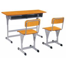 double school students study desks and chairs