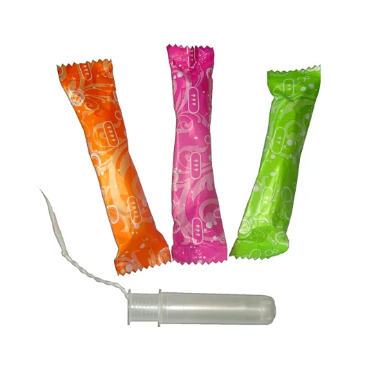 Organic cotton compact applicator tampons