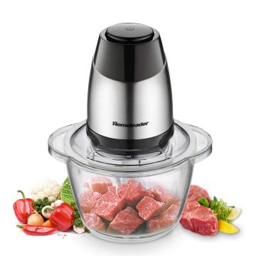 Homeleader 8-Cup Food Processor with 2L BPA-Free Glass Bowl - Electric Food Chopper & Blender Grinder