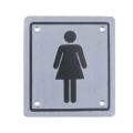 Stainless Steel Toilet Sign obvious