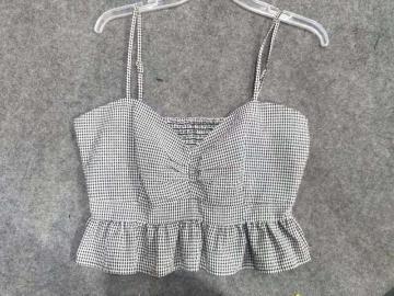 Cute White Smocked Waist Crop Top