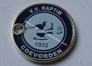 One Euro Soft Enamel Trolley Coin, Iron Shopping Trolley Coin Lock With Nickel Plating And Silk Screen Printing