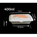 400ml Orange Disposable Clamshell Paper Lunch Box