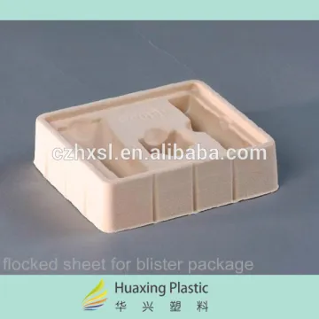 hot sale flocked plastic tray