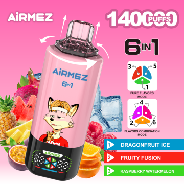 Airmez 140K พัฟหมุนปากเป่า vape แบบใช้แล้วทิ้ง