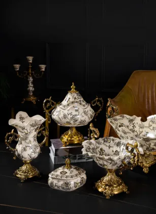 Uzbek Home Decor: Traditional Ornament Porcelain Jar Gallery