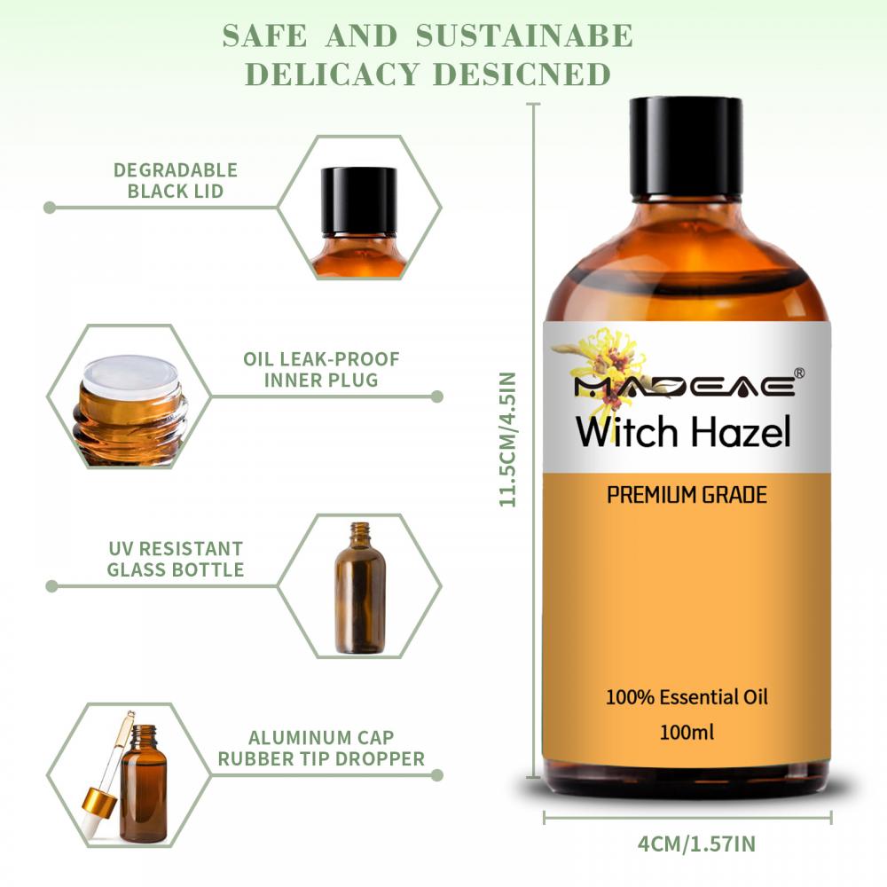 Bulk Wholesale Pure Witch hazel Essential Oil For Shrink pores