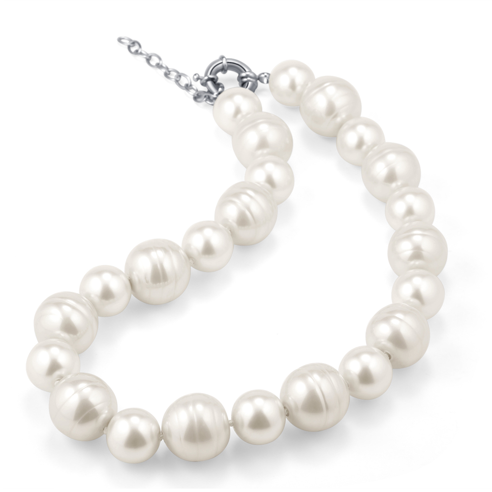 Hight Quality White Baroque Pearl Necklace