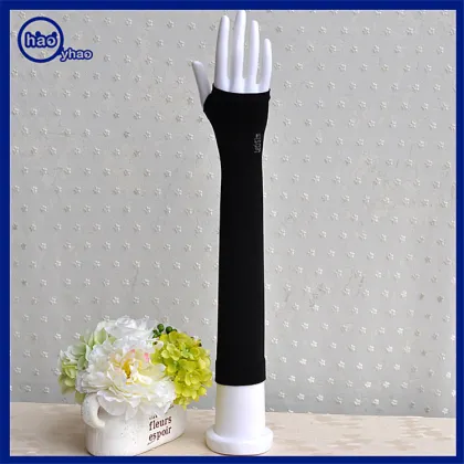 2016 YHao factory custom summer cool ice silk arm sleeve anti-UV and sun protective wholesale half finger cycling wear arm cover