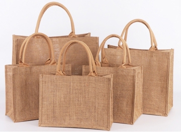 Kosong jute tote beg-disesuaikan dengan logo