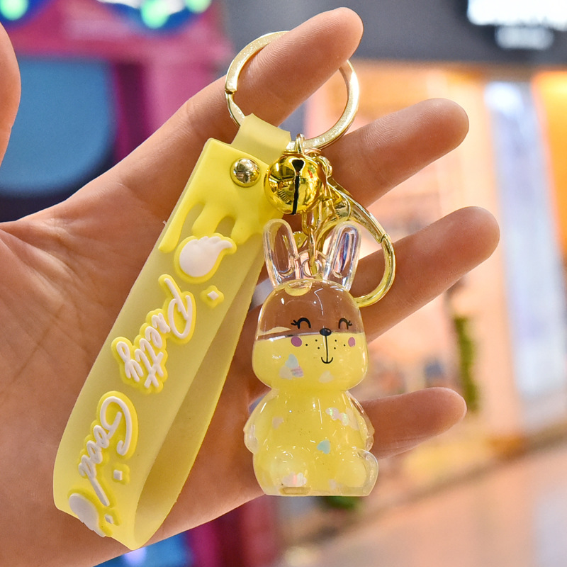 Cute Cartoon Resin Love Rabbit Key Ring Cute Creative Exquisite