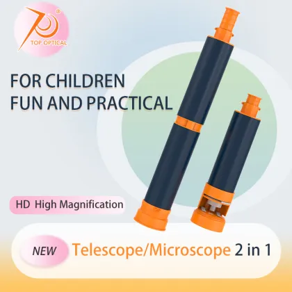 150x-300x-600x Microscope & 12x-24x Telescope Educational Toy for Kids