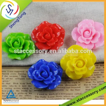 DIY Craft resin flower with hole resin flowers for jewelryresin flower beads