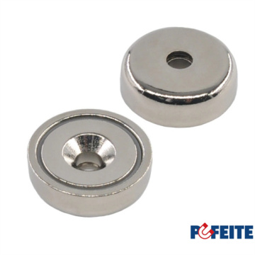 Disc Countersunk Hole Round Base Pot Magnets