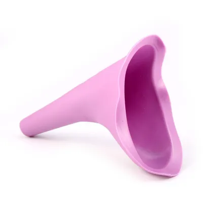 Spill free medical level silicone portable female Urinal, female urination device for standing up pee
