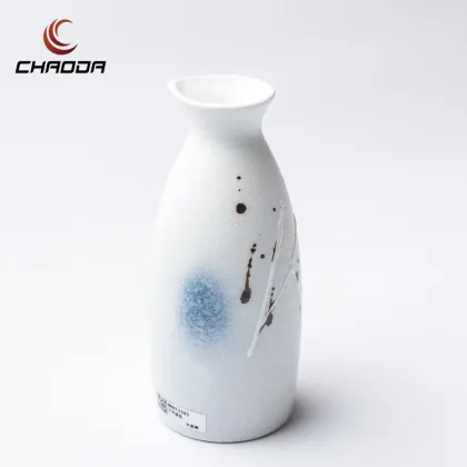 Japanese Sake and Soju Set: Ceramics Bottle and Cup Porcelain Wine Set