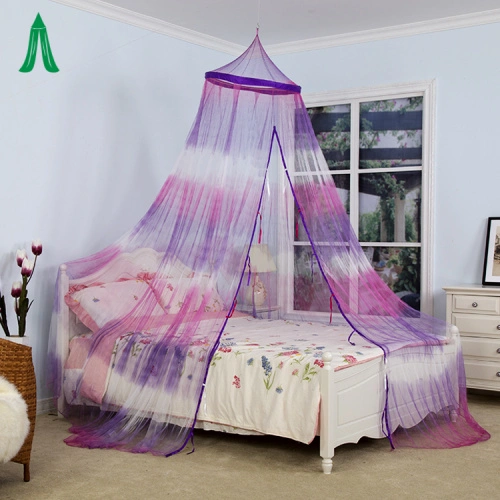 Mosquito Net Tie Dye Style Crown Bed, Canopy Bed Curtains With Ties