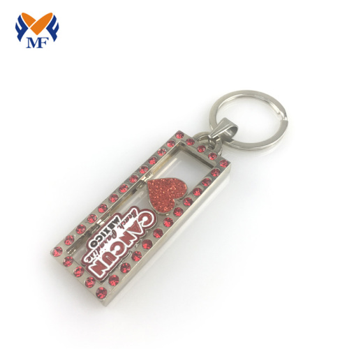 Quotes enamel glitter love keychain for boyfriend